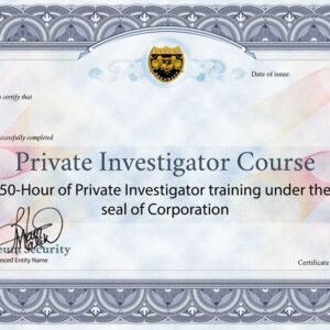 Lyceum Security Private Investigator certificate
